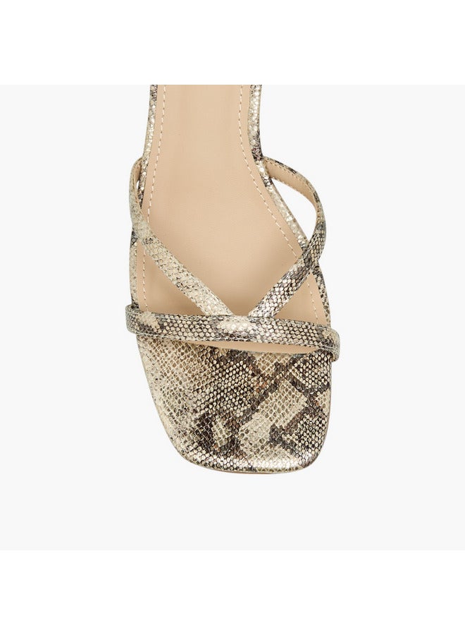 Flora Bella By Shoexpress Women Ankle Strap Sandals with Block Heels and Buckle Closure  - Image 4