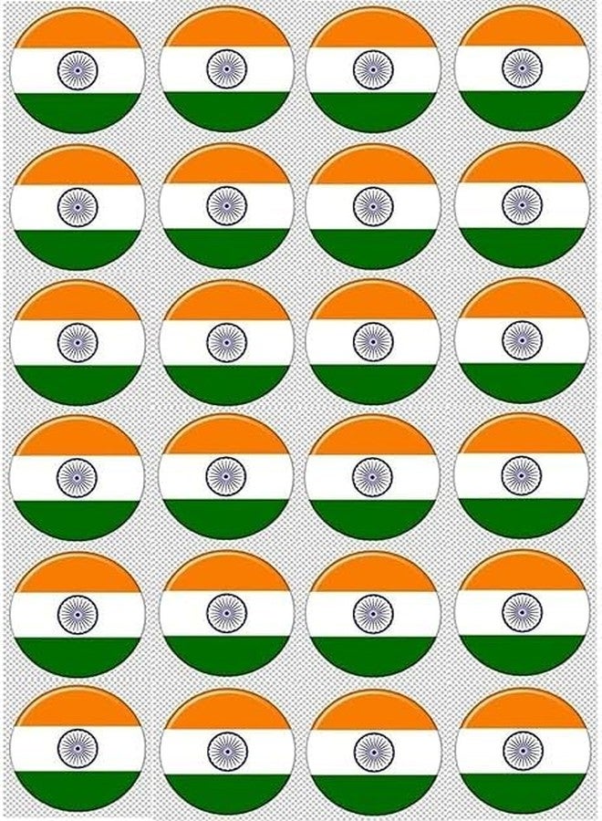 GR DESIGN® Indian Flag Round Badges Pin Badge for Independence Day | Republic Day & Other Event (pack of 18) - Image 3