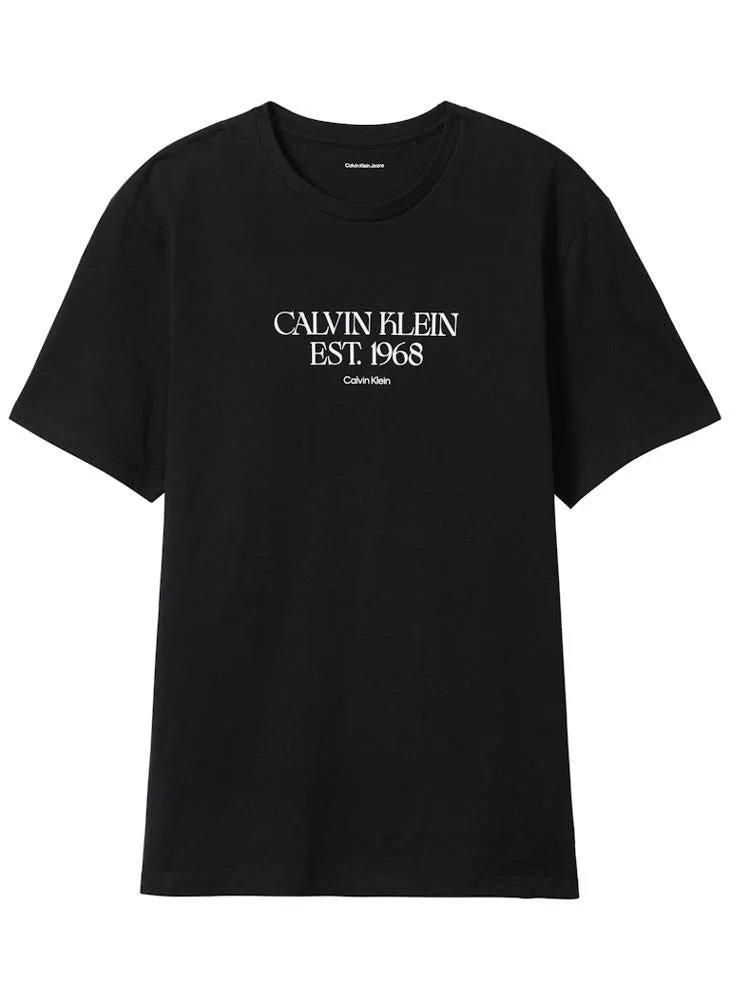 Calvin Klein Jeans  1968 Logo Graphic Crew Neck T-Shirt for Men | Best Price UAE