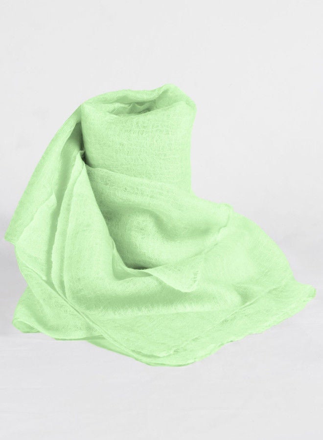 BAJRA 100% Premium Handmade Cashmere Shawl in Pastel Green, Traditionally Woven All-in-One Shawl, Wrap & Scarf  - Image 2