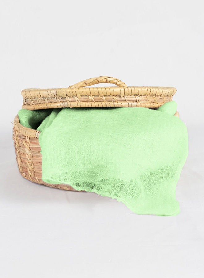 BAJRA 100% Premium Handmade Cashmere Shawl in Pastel Green, Traditionally Woven All-in-One Shawl, Wrap & Scarf  - Image 3