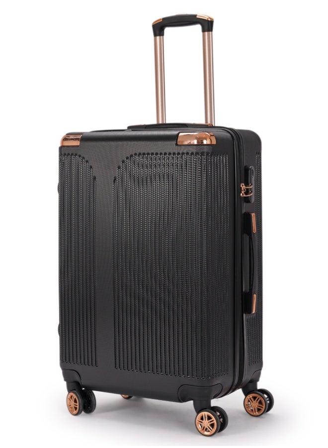 ليمرا طقم شنط سفر مكون من 4 حقائب أمتعة بتصميم فاخر خفيفة الوزن و متعددة الاحجام بمقاسات 28-24-20-12 بوصة لون أسود - Image 3