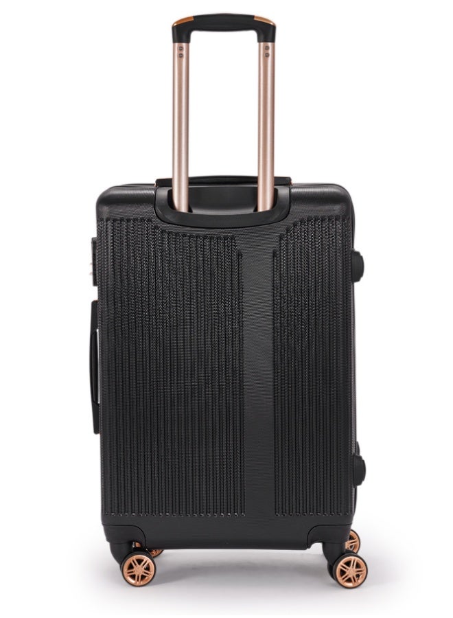 ليمرا طقم شنط سفر مكون من 4 حقائب أمتعة بتصميم فاخر خفيفة الوزن و متعددة الاحجام بمقاسات 28-24-20-12 بوصة لون أسود - Image 5