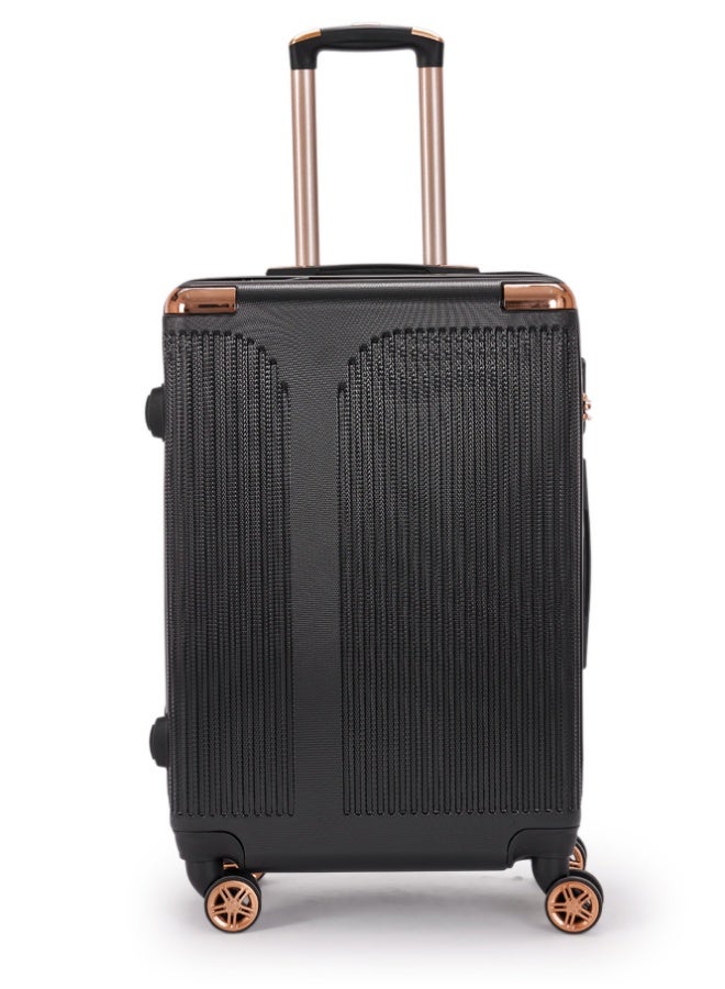 ليمرا طقم شنط سفر مكون من 4 حقائب أمتعة بتصميم فاخر خفيفة الوزن و متعددة الاحجام بمقاسات 28-24-20-12 بوصة لون أسود - Image 4