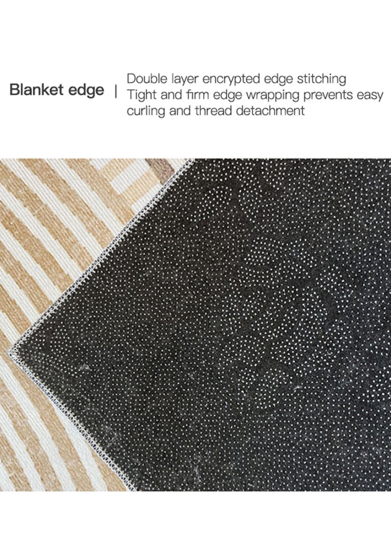 Sharpdo Area Rugs Modern Simple Short Pile Carpet Living Room Bedroom Rug Anti-slip Floor Carpet Home Decor Rectangle Multicolour Polyester 160 * 230CM - Image 5