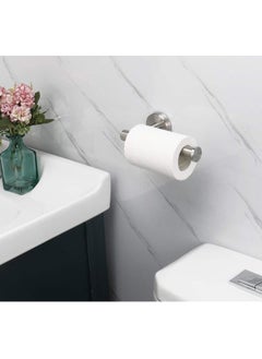 NISHWARE NISHWARE Bathroom Toilet Paper Holder Premium SUS304 Stainless Steel Half Open Round Rustproof Wall Mounted Toilet Roll Holder for Bathroom Kitchen and Washroom Brushed Nickel Pack of 1  - Image 3