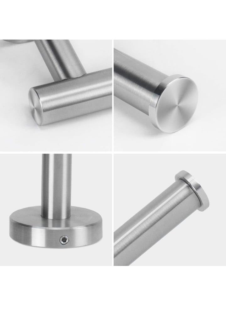 NISHWARE NISHWARE Bathroom Toilet Paper Holder Premium SUS304 Stainless Steel Half Open Round Rustproof Wall Mounted Toilet Roll Holder for Bathroom Kitchen and Washroom Brushed Nickel Pack of 1  - Image 4