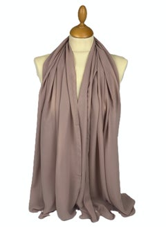 Perfectory PERFECTORY Women Lightweight Solid Chiffon Hijab Shawl Soft Premium Abaya Shawl Wrap Scarves, Long Bridal Hijab Scarf- Light Khaki  - Image 1