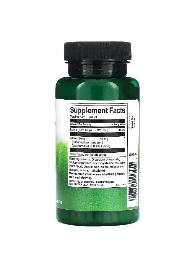 SWANSON - Swanson, Kelp, 250 Tablets - Image 1