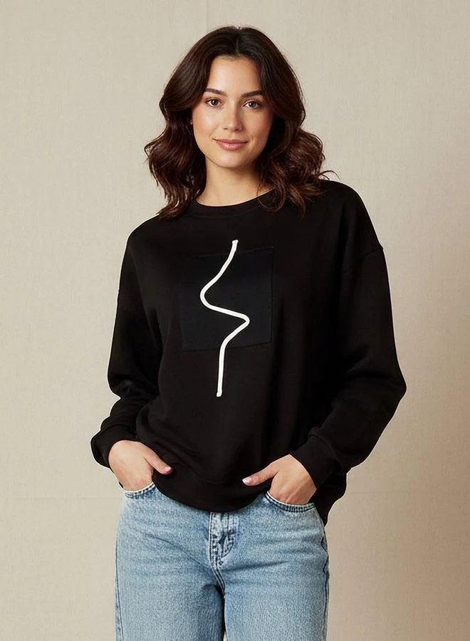 2Xtremz 2Xtremz Regular Fit Sweatshirt with Applique