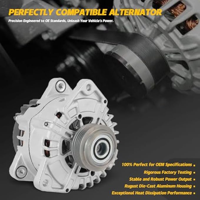 YINAVAGAD 0009061805 22000N Alternator 4.0L V8 for Mercedes Benz G550 4.0L V8 W463 2019 2020 2021 2022 2023 2024, for Mercedes-Maybach S560 4.0L V8 X222 2017 2018 2019 - Image 4