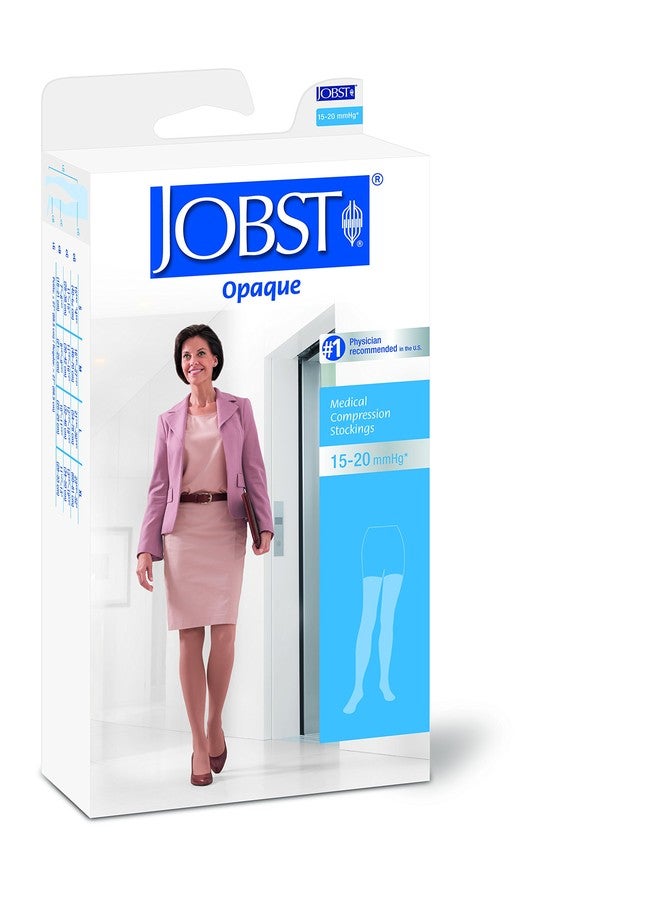 جوبست جوارب ضغط BSN Medical 115655 JOBST، تصل إلى أعلى الفخذ، ضغط 15-20 مم زئبق، مغلقة من الأمام، مقاس صغير، مقاس كبير جدًا، لون طبيعي - Image 2