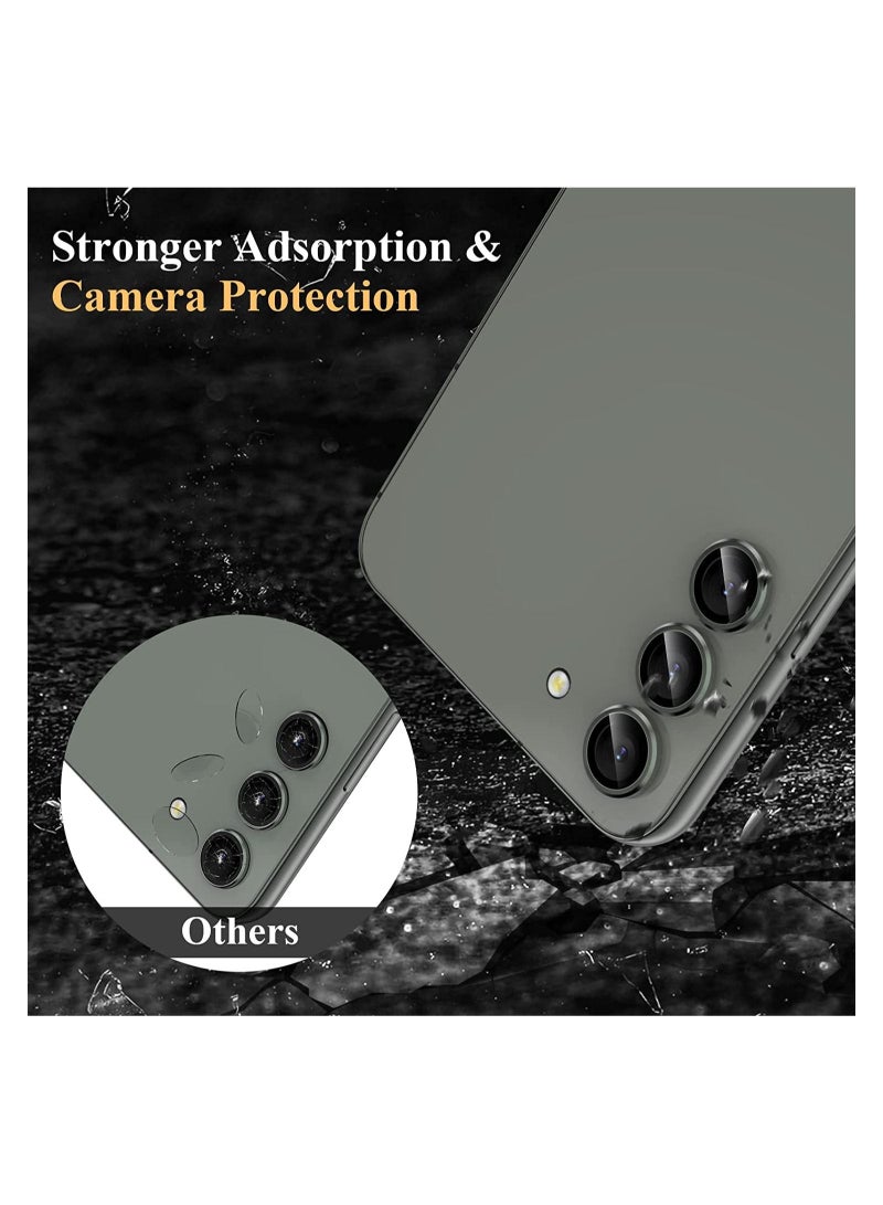 Wtech Premium Camera Lens Frame Tempered Glass Protector Aluminum Alloy Adhesive Coating For Samsung Galaxy S23 Plus 5G 2023 Green - Image 4