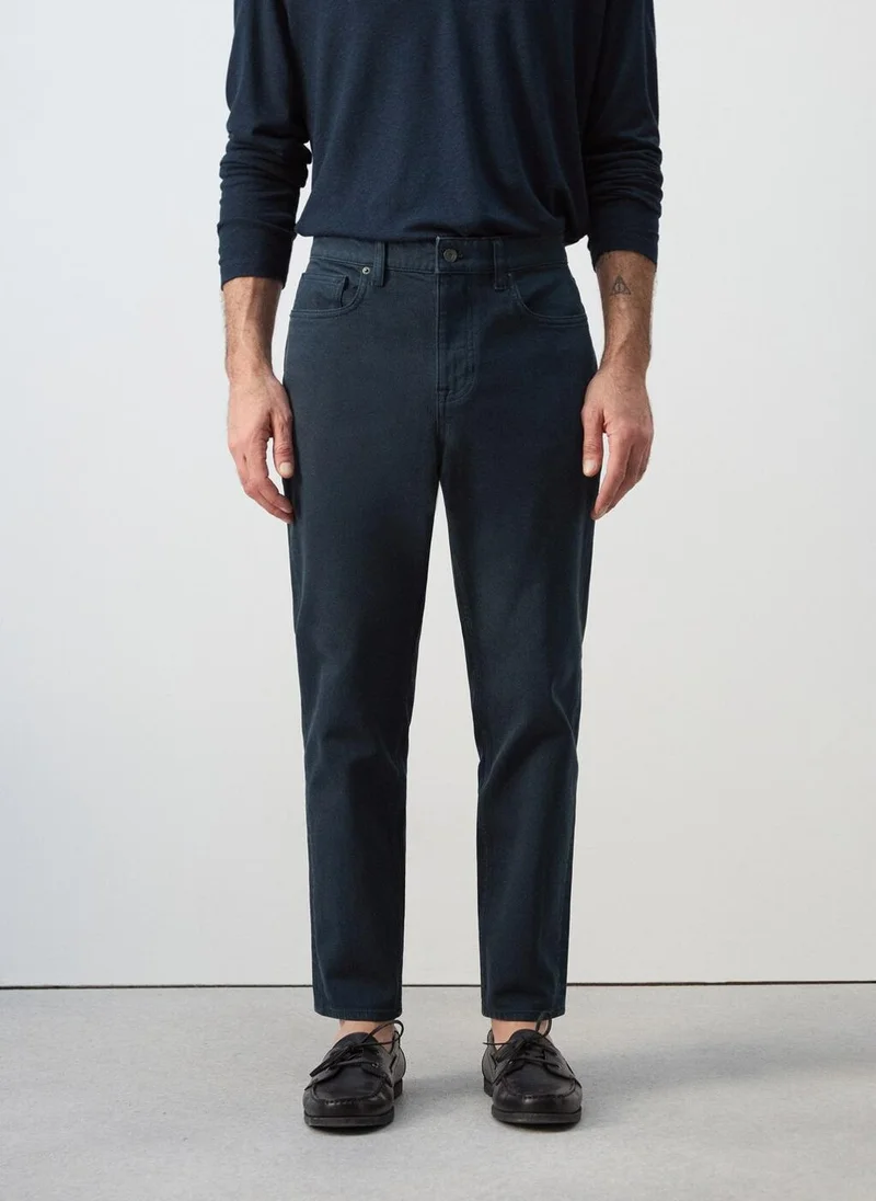 Mango Man Ben cropped tapered-fit jeans