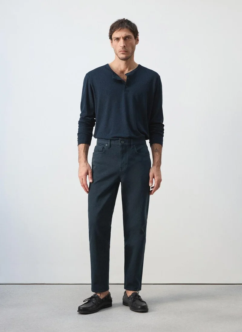 Mango Man  Ben cropped tapered-fit jeans for Men | Best Price UAE