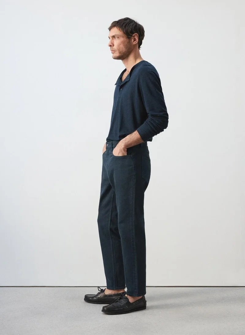 Mango Man  Ben cropped tapered-fit jeans for Men | Best Price UAE