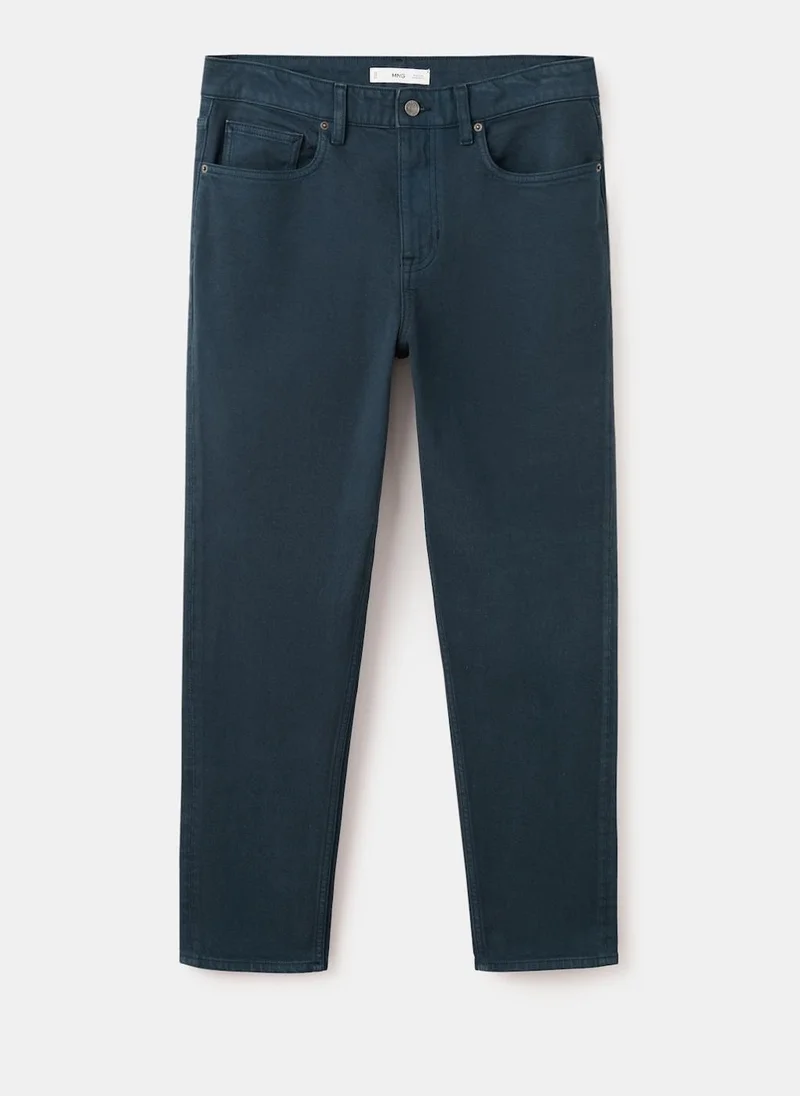 Mango Man  Ben cropped tapered-fit jeans for Men | Best Price UAE