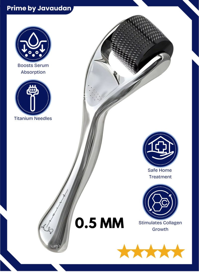 برايم بي جافاودان ديرما رولر 0.5 ملم لنمو الشعر تيتانيوم 540 إبرة للبشرة - Image 1