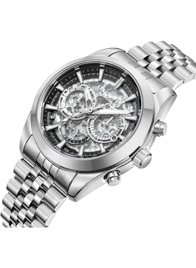 لي كوبر Lee Cooper Men's Automatic Black Dial Watch - LC08176.350