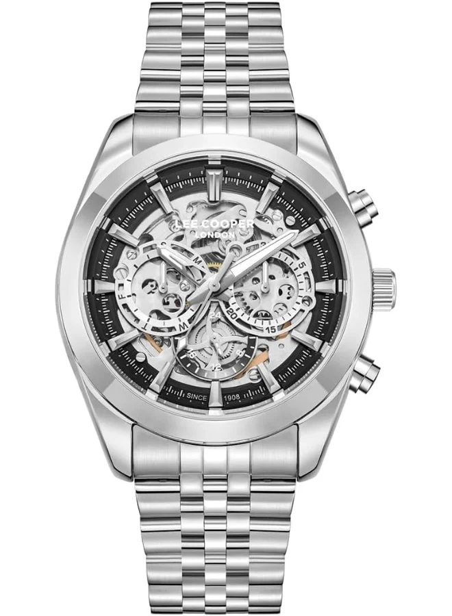 لي كوبر Lee Cooper Men's Automatic Black Dial Watch - LC08176.350