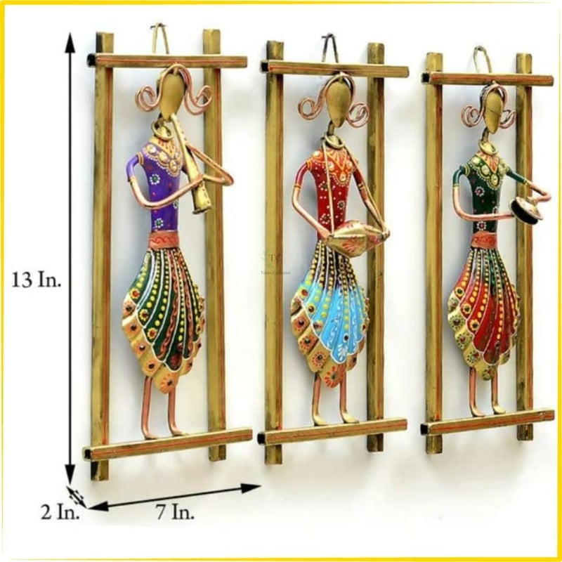 Tukku Collection TUKKU COLLECTION Rajasthani Multicolour Wall Frame Handcrafted Wall Hanging for Home Decor Traditional Metal Showpiece for Living Room Bedroom Hallway Ethnic Wall Decoration - Image 2
