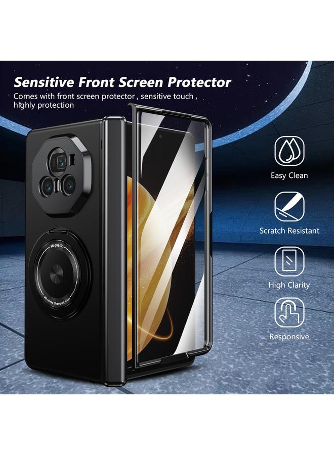 Zaboon Case For Honor Magic V3 Gold Medal Rotating Folding Series Ring Holder Phone Case - Image 2