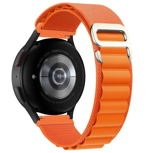 EDNITA 20mm SmartWatch Strap With Alpine Loop For Galaxy Watch 4/Watch 5 44mm,40mm/Watch 5 Pro 45mm/Galaxy Watch 6 44mm,40mm/Watch 5 Pro-Orange-Pack Of 1 - Image 1