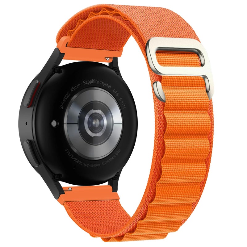EDNITA 20mm SmartWatch Strap With Alpine Loop For Galaxy Watch 4/Watch 5 44mm,40mm/Watch 5 Pro 45mm/Galaxy Watch 6 44mm,40mm/Watch 5 Pro-Orange-Pack Of 1 - Image 5