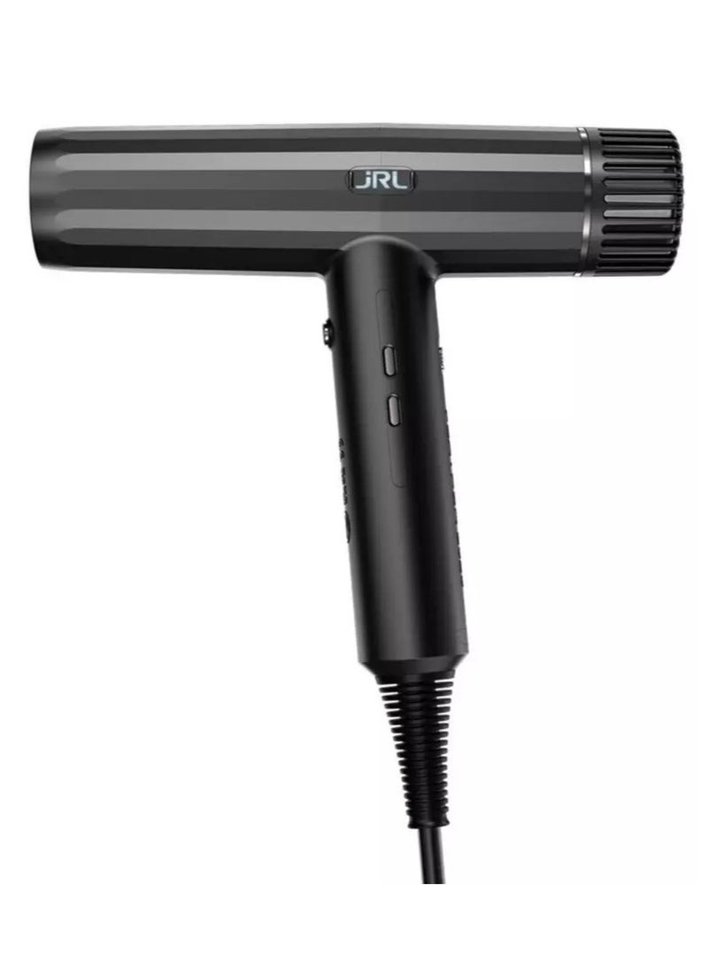 جي آر إل بروفيشنال طقم مجفف شعر جيه آر إل فورتيه برو | JRL-BR1-32، FP 2020H، JRL-BR3 | تقنية أيونية، خفيفة الوزن وقوية، تصفيف شعر خالٍ من التجعد | مجفف شعر وفرش تصفيف احترافية | أسود  - Image 1