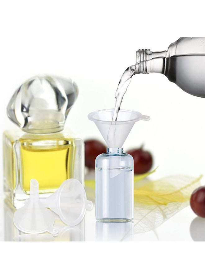 50 قطعة قمع صغير ، قمع بلاستيكي شفاف صغير ، مسارات متعددة الأغراض ، قمع صغير لتعبئة الزجاجات ، العطور ، الزيوت الأساسية ، كيماويات مختبرات العلوم - Image 3