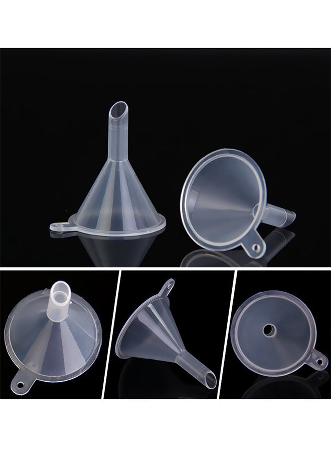 50 قطعة قمع صغير ، قمع بلاستيكي شفاف صغير ، مسارات متعددة الأغراض ، قمع صغير لتعبئة الزجاجات ، العطور ، الزيوت الأساسية ، كيماويات مختبرات العلوم - Image 5