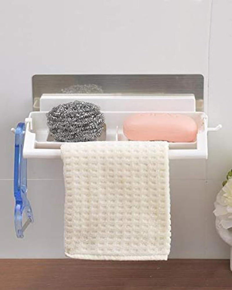 Foniros Multifunctional Soap Holder, Wall Mounted (Multicolor) - Image 2