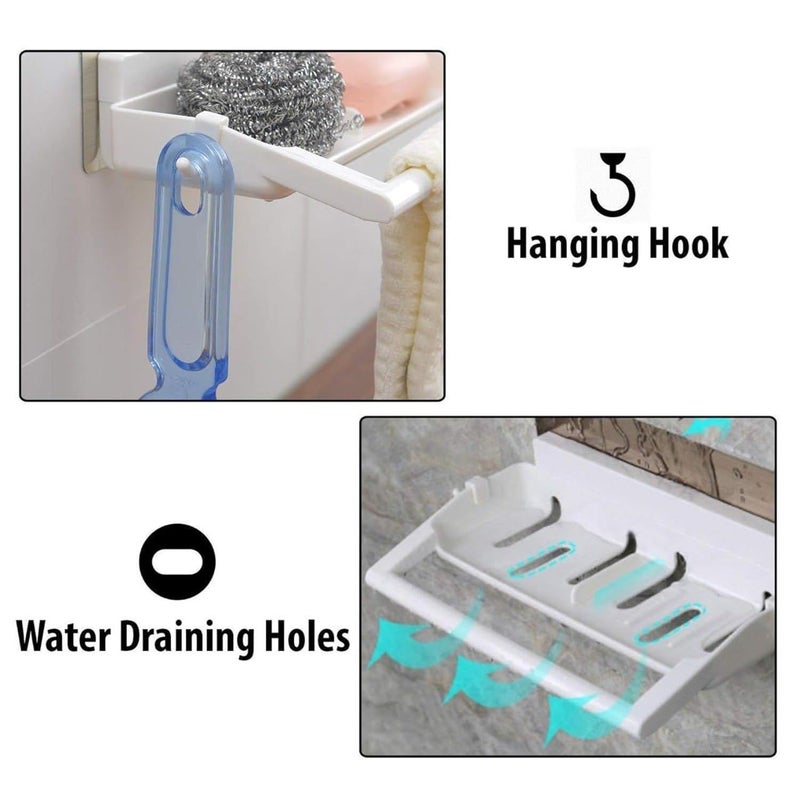 Foniros Multifunctional Soap Holder, Wall Mounted (Multicolor) - Image 3