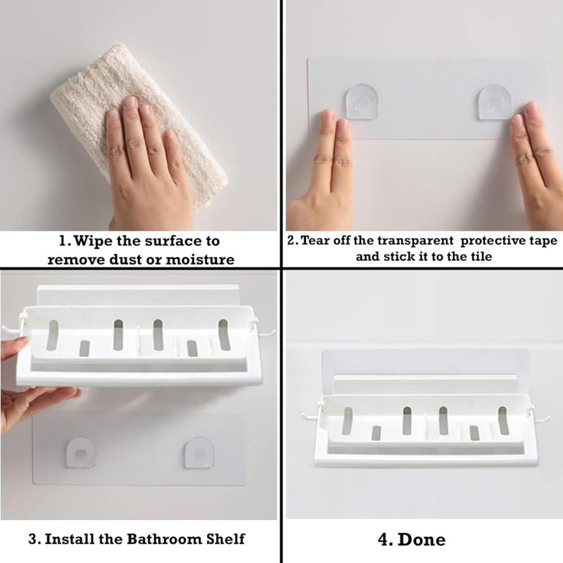 Foniros Multifunctional Soap Holder, Wall Mounted (Multicolor) - Image 5