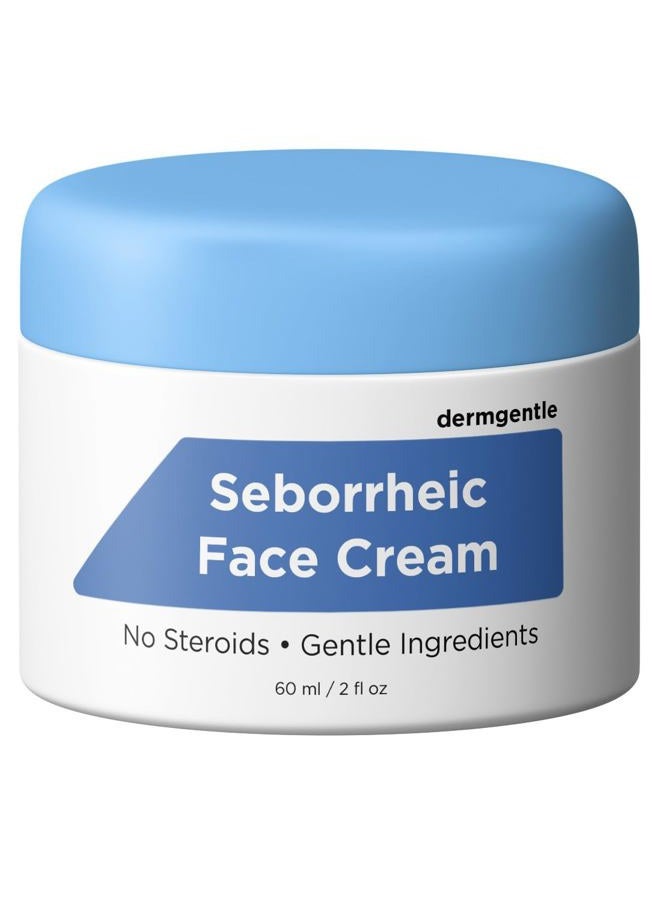 Dermgentle كريم الوجه لعلاج التهاب الجلد الدهني - تجديد البشرة وإصلاح الحاجز مع زيت MCT، سكوالان - كريم مرطب للوجه وفروة الرأس والجسم للبشرة الحساسة التهاب الجلد الدهني - بدون ستيرويدات لنتائج دائمة - Image 1