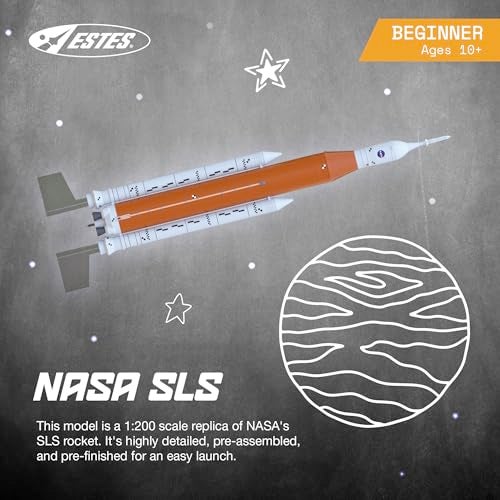 Estes مجموعة بناء الصواريخ الطائرة Estes 2206 NASA SLS، نموذج صاروخ مقلد للمبتدئين للأعمار 10 وما فوق - Image 2