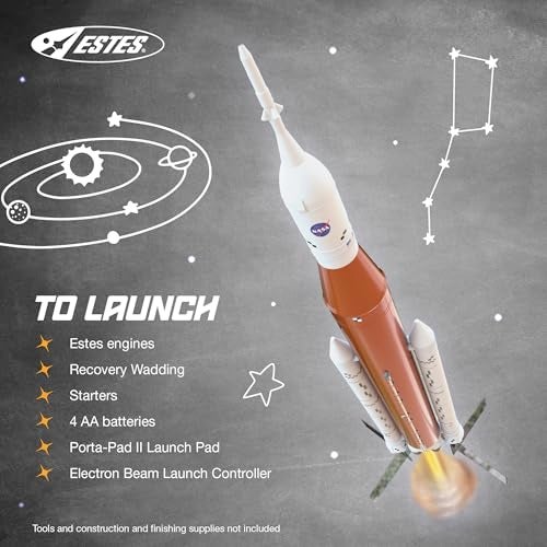 Estes مجموعة بناء الصواريخ الطائرة Estes 2206 NASA SLS، نموذج صاروخ مقلد للمبتدئين للأعمار 10 وما فوق - Image 4