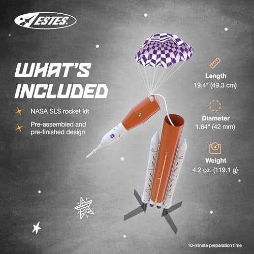 Estes مجموعة بناء الصواريخ الطائرة Estes 2206 NASA SLS، نموذج صاروخ مقلد للمبتدئين للأعمار 10 وما فوق - Image 3