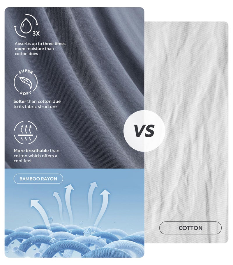 Separatec Mens Underwear with Pouch Moisture Wicking Rayon Made From Bamboo Underwear Men Breathable Boxer Briefs 3 or 6 Pack(L, Dark Gray) - Image 4