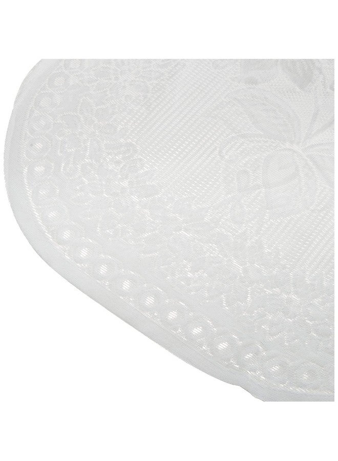 Kuber Industries Self Cotton 7 Piece 5 Seater Sofa Cover with Center Table Cover (White) - Image 4