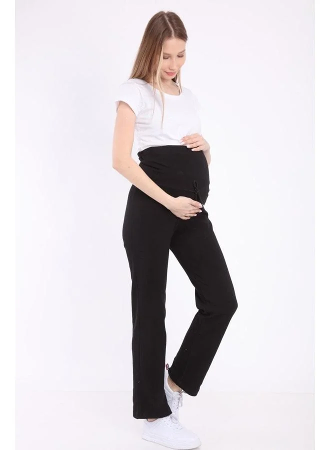 LuvmaBelly Myra8500 Adjustable Waist Maternity Daily Home Pants - Black.
