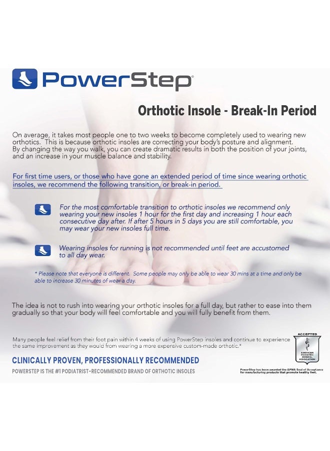 Powerstep PowerStep Pinnacle Insoles - Orthotics for Plantar Fasciitis Relief - Full Length Orthotic Insoles for Arch Support with Moderate Pronation - #1 Podiatrist Recommended  - Image 5