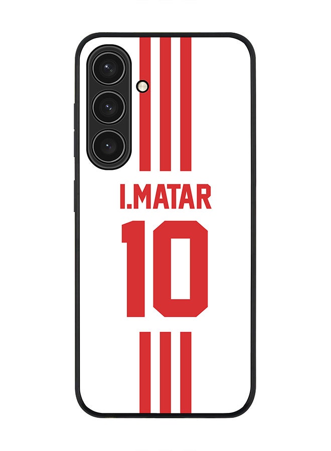 Stylizedd Rugged Black edge case for Samsung Galaxy S24 Plus, Slim fit Soft Case Flexible Thin Cover- Football Team-UAE, Player Name-I.Matar - Image 1