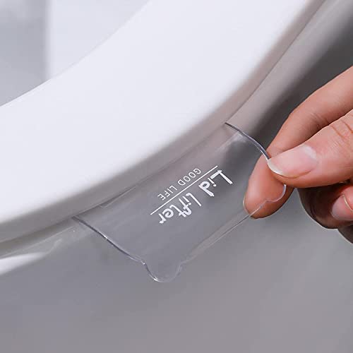 SpikeZone Lid Lifter - Toilet Seat Handle, Avoid Contact, Fashionable and Practical (Transparent, 2) - Image 1