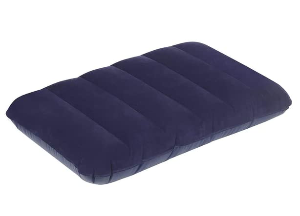 ImegaZ Inflatable Velvet Air Pillow Travel headrest Accessory for Plane Flight Bus Journey and Office Pack of 2 - Image 1