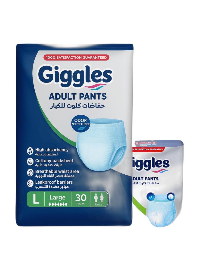 giggles pack of 2 giggles adult diaper Meduim size + large size - Image 1