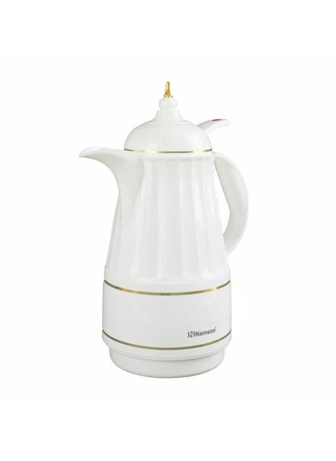 NAMSON Vacuum Flask 1 L Hot & Cold Na-7964 Pink Filled Inner Glass Made Of High Quality Material 24 Hours Lasting  - Image 4