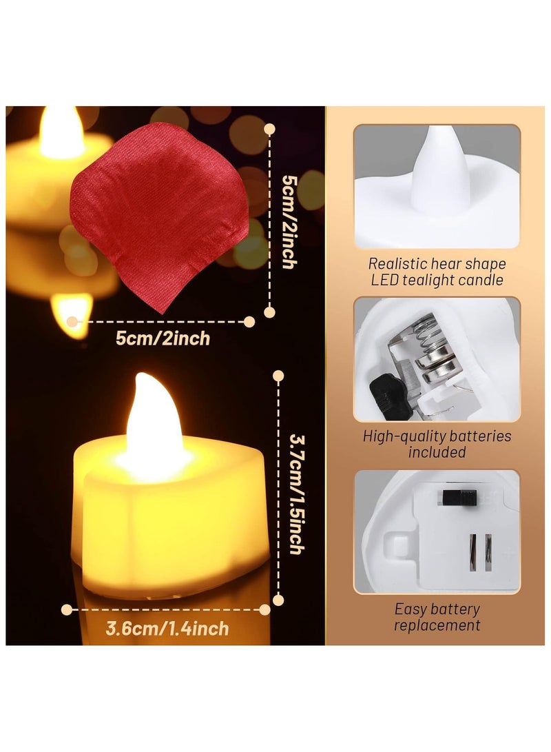 Generic 24 Pieces LED Tea Lights Candles, Romantic Decorations Special Night Set for Romantic Night, Valentine's Day, Wedding Anniversary or Table Décor  - Image 3