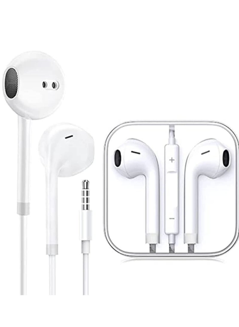ELTRAZONE - Generic 3.5mm Wired Earphone, Three Frequencies Balanced Clearer Hearing Experience, White, Universal earphone, Built-in Microphone, Built-in Controllers. Android, Iphone Compatible, … - Image 1