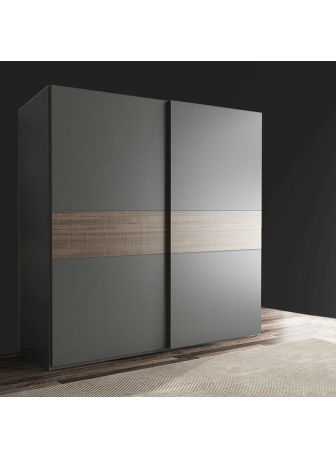 Joints خزانة ملابس Engineered Wood رمادية ١٦٠×٢٠٠×٦٠ سم - Image 1